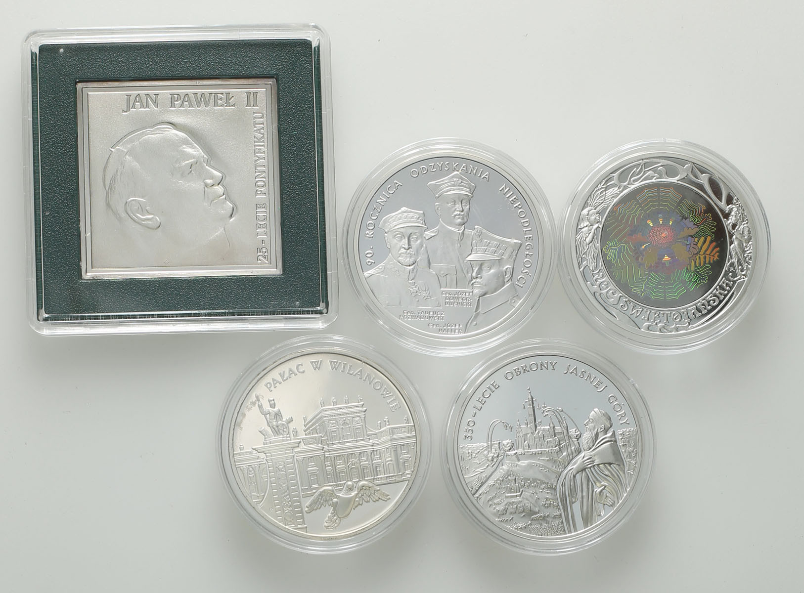 20 złotych 2000-2008 RÓŻNE – zestaw 5 szt.